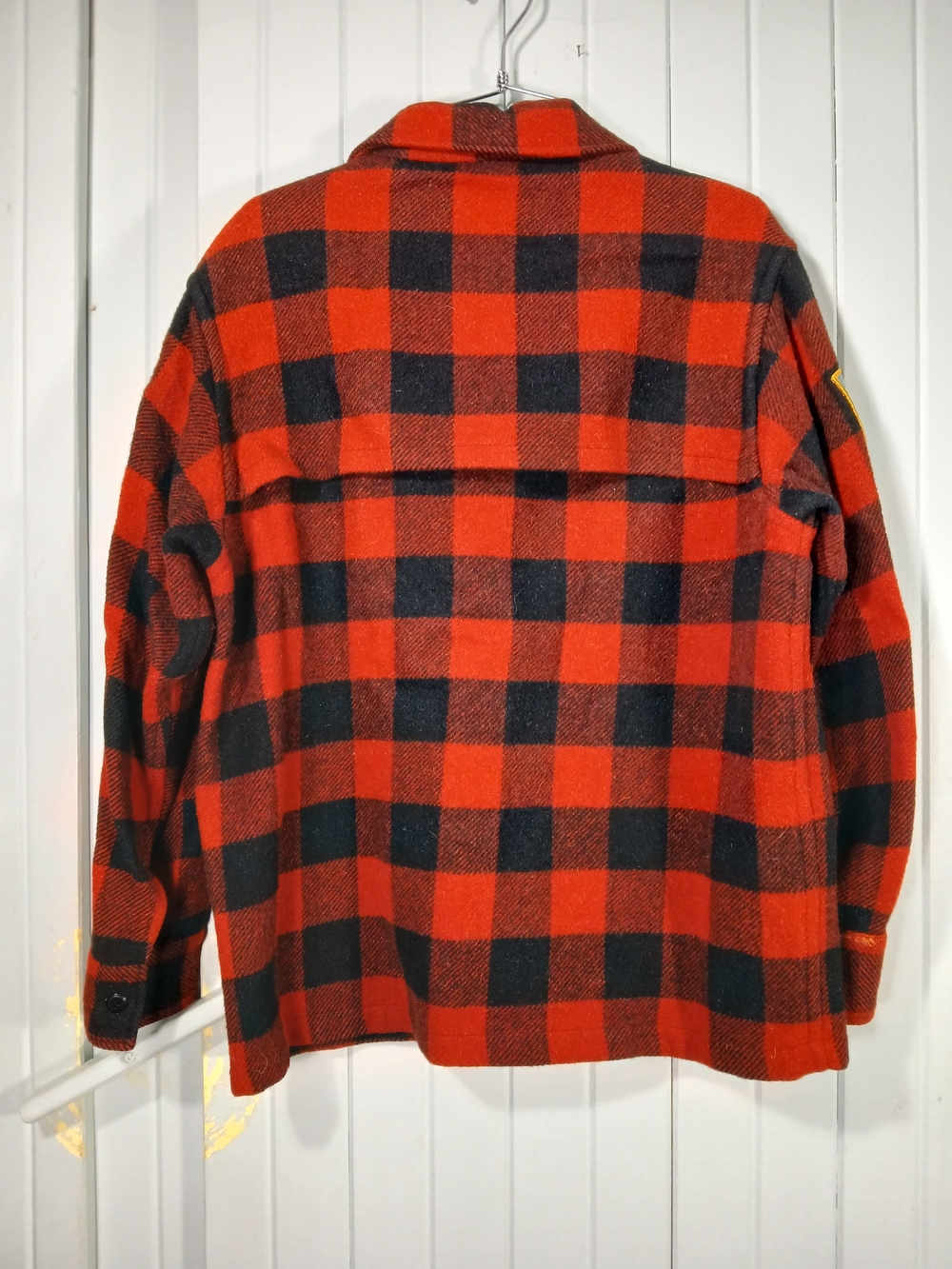 Vintage Red & Black Buffalo Plaid Wool Hunting Jacket - Picture 2 of 9